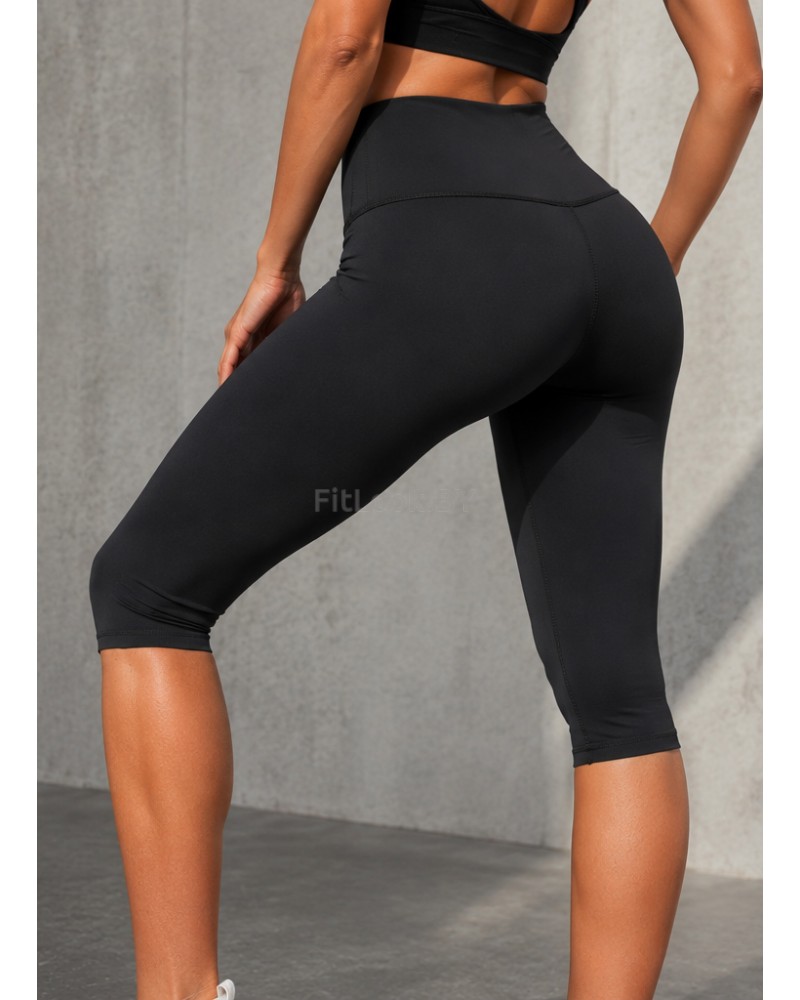 Леггинсы капри FITBASE Pure Black