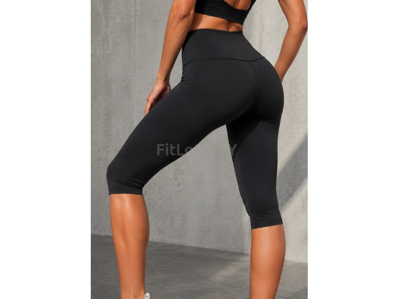 Леггинсы капри FITBASE Pure Black