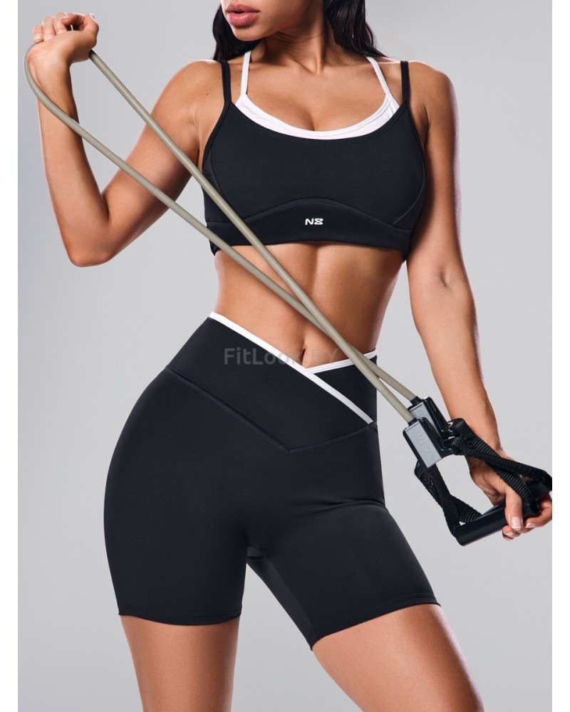 Шорты Neverlate Outlined Cross Black 