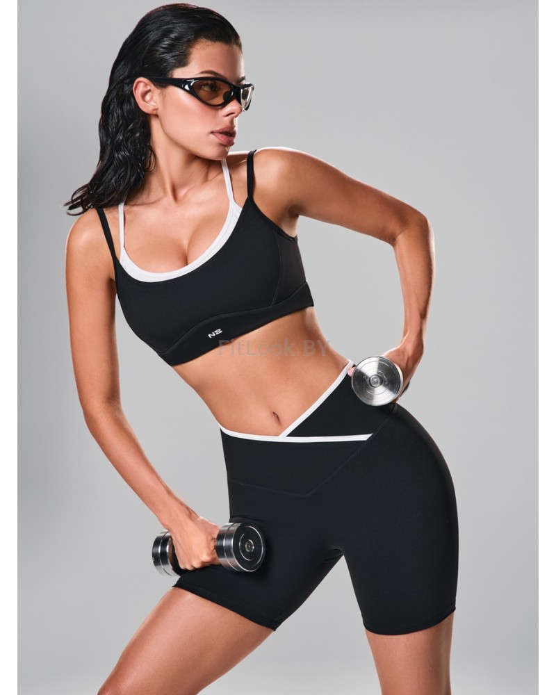 Шорты Neverlate Outlined Cross Black 