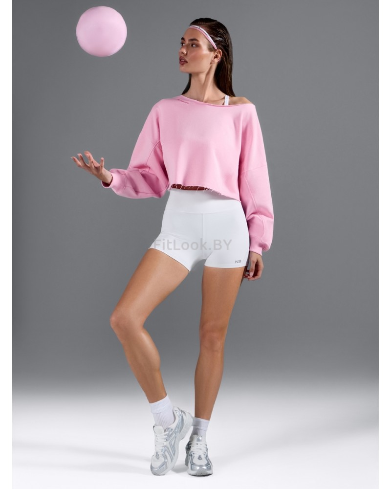 Укороченный оверсайз свитшот NEVERLATE Pinky Cuffs