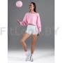Укороченный оверсайз свитшот NEVERLATE Pinky Cuffs