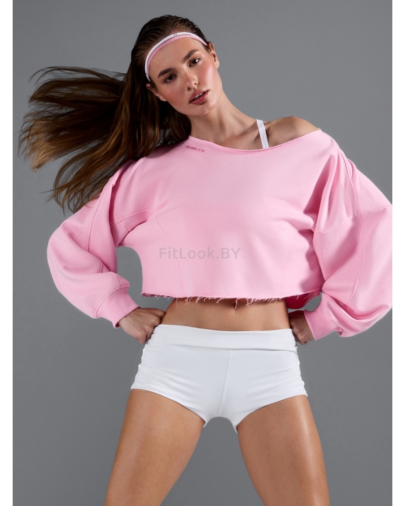 Укороченный оверсайз свитшот NEVERLATE Pinky Cuffs