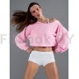 Укороченный оверсайз свитшот NEVERLATE Pinky Cuffs