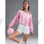 Укороченный оверсайз свитшот NEVERLATE Pinky Cuffs