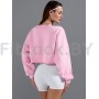 Укороченный оверсайз свитшот NEVERLATE Pinky Cuffs