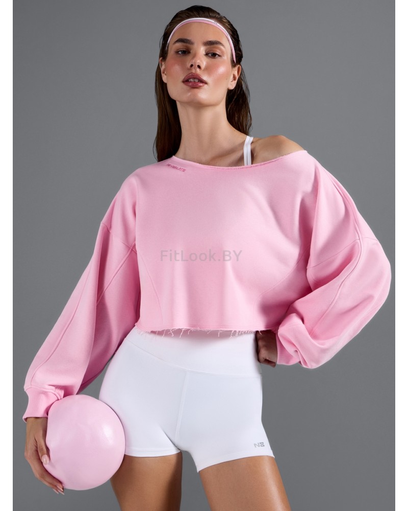 Укороченный оверсайз свитшот NEVERLATE Pinky Cuffs