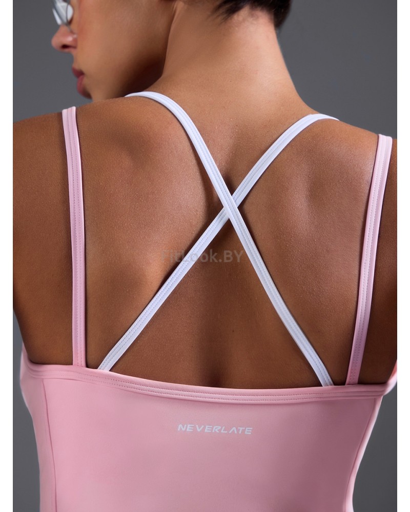 Моделирующий спортивный топ Longline Sports Bra Pink