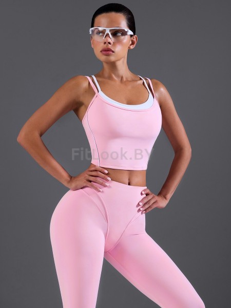 Топ Neverlate Longline Sports Bra Pink 1446.3