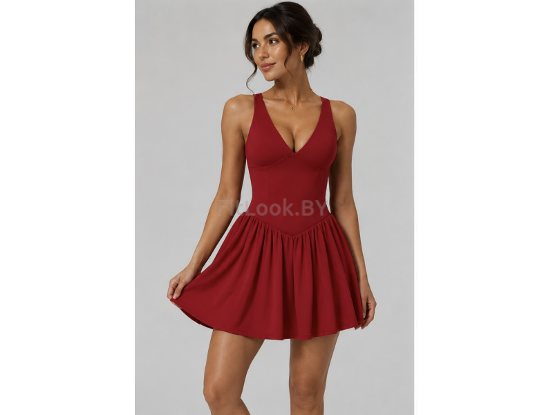 Платье с шортами FITBASE Court ACE Red
