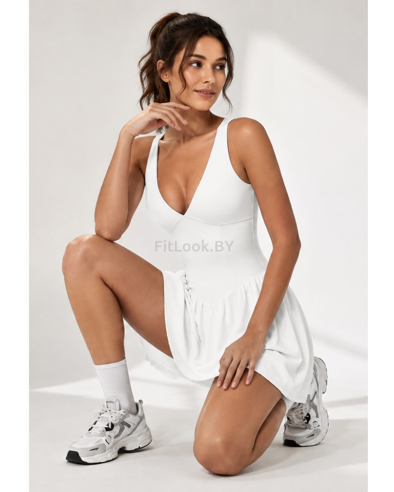 Спортивное платье с шортами Court ACE White