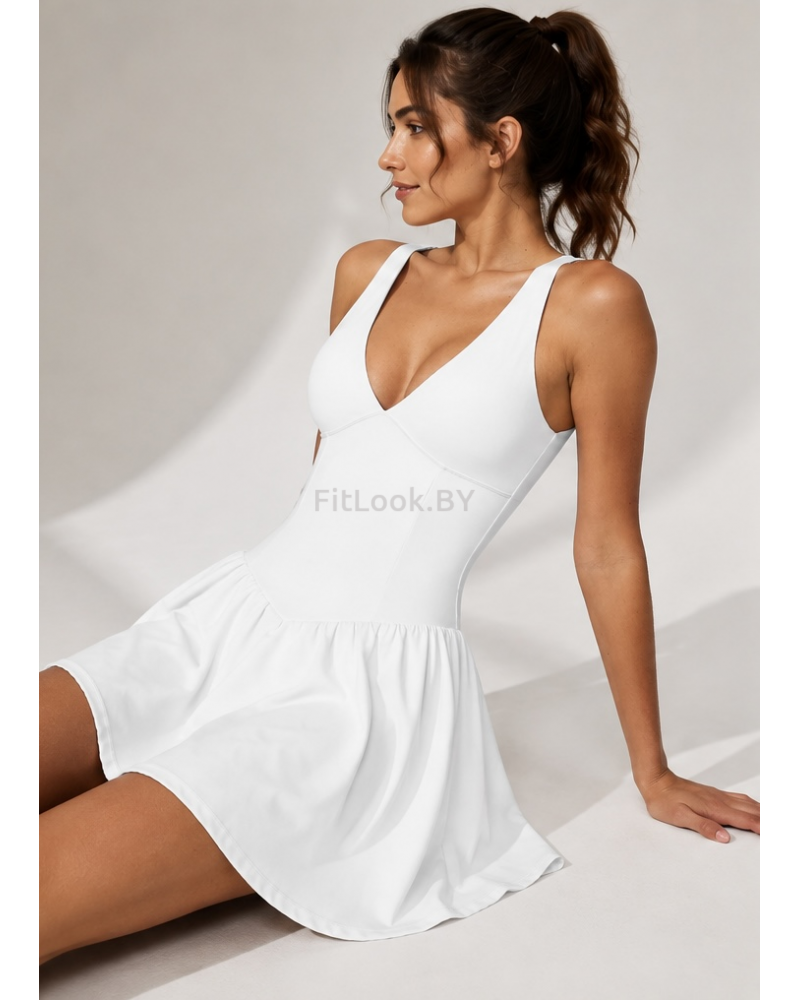 Спортивное платье с шортами Court ACE White