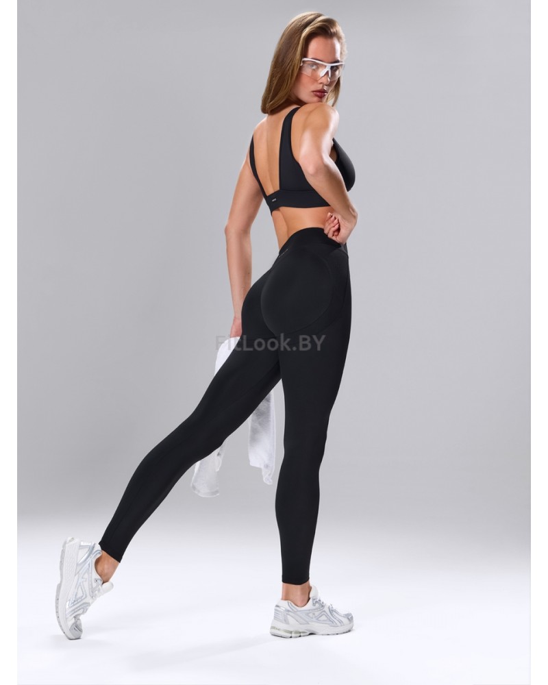 Моделирующие спортивные леггинсы Push Shaper Black 