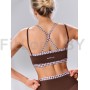 Топ спортивный двойной Gingham Brownie