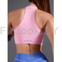 Спортивный бра-борцовка на молнии Zip Halter Pink