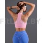 Спортивный бра-борцовка на молнии Zip Halter Pink