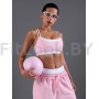 Спортивный топ-бра Neverlate Layered Bra Pink