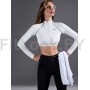 Спортивный укороченный рашгард Slim Crop White