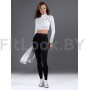 Спортивный укороченный рашгард Slim Crop White