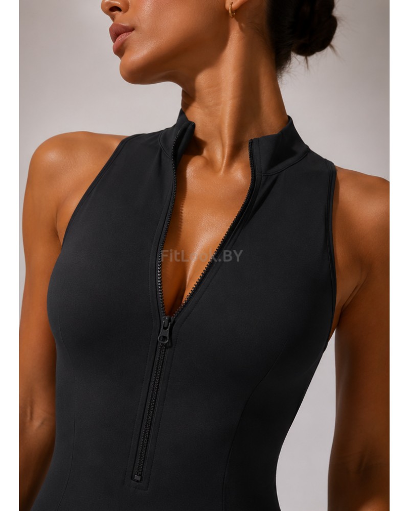 Спортивный комбинезон (ромпер) Zip Active Long Black