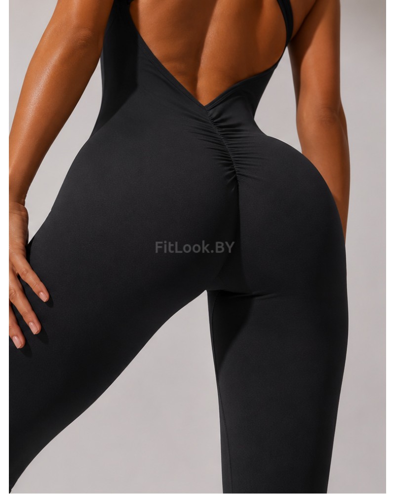 Спортивный комбинезон (ромпер) Zip Active Long Black