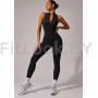 Спортивный комбинезон (ромпер) Zip Active Long Black