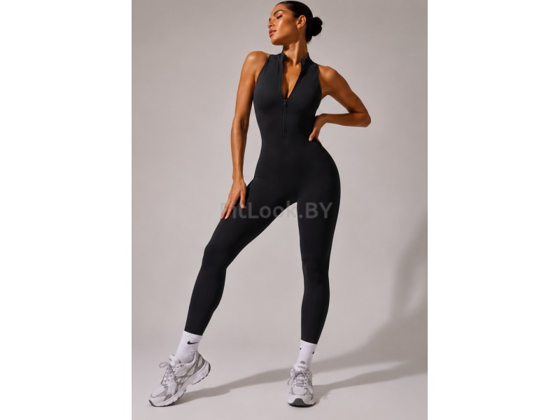 Комбинезон FITBASE Zip Active Long Black