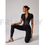 Спортивный комбинезон (ромпер) Zip Active Sleeve Black