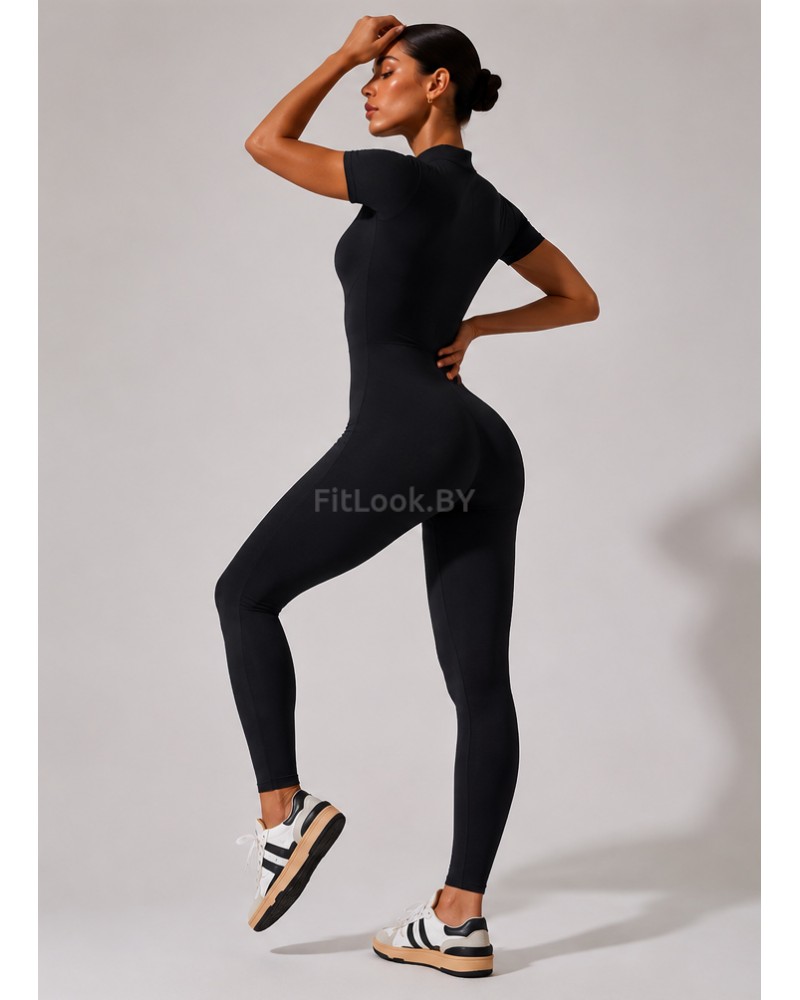 Спортивный комбинезон (ромпер) Zip Active Sleeve Black