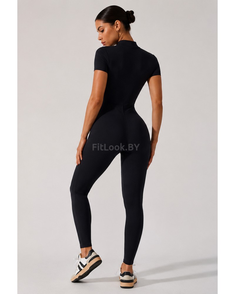 Спортивный комбинезон (ромпер) Zip Active Sleeve Black