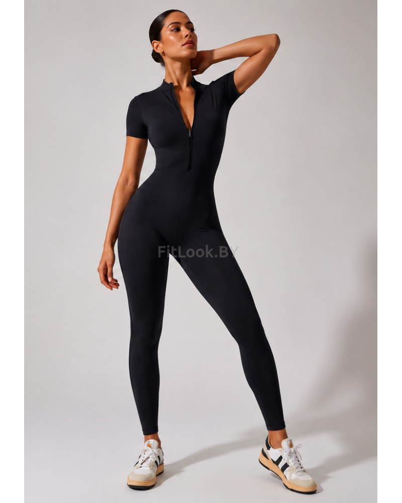 Спортивный комбинезон (ромпер) Zip Active Sleeve Black