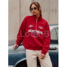 Свитшот NEVERLATE Montreal Red