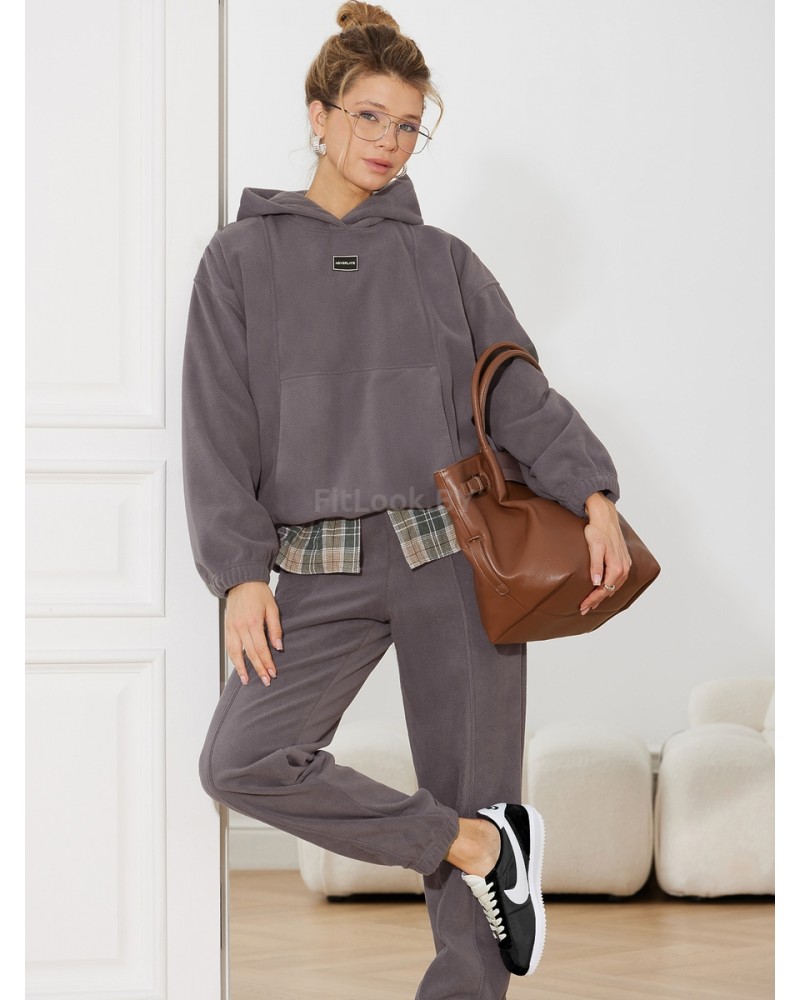 Женский спортивный костюм из флиса Fleece Comfort Grey