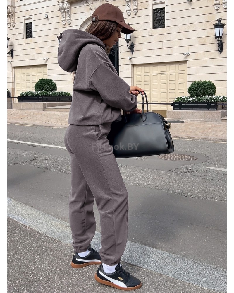 Женский спортивный костюм из флиса Fleece Comfort Grey