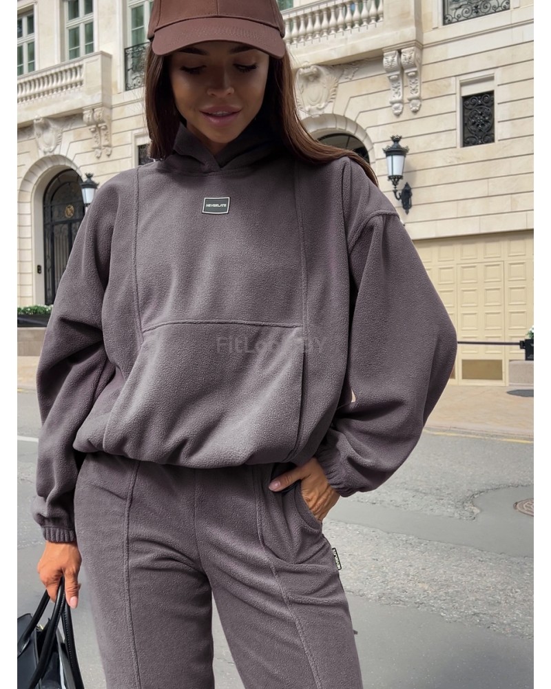 Женский спортивный костюм из флиса Fleece Comfort Grey
