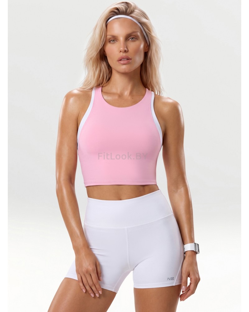Спортивный топ-бра розовый Neverlate Edge Pink 