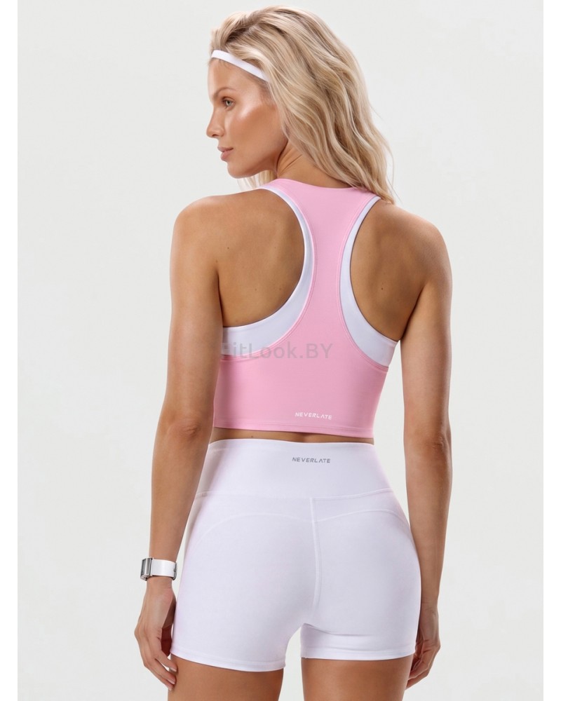 Спортивный топ-бра розовый Neverlate Edge Pink 