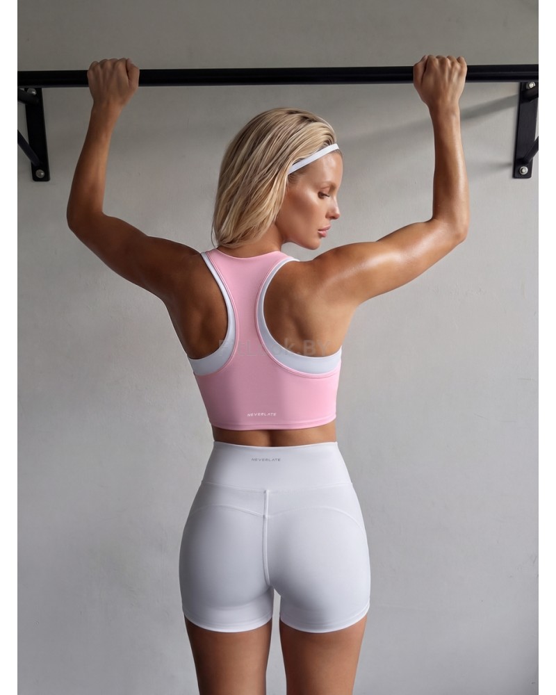 Спортивный топ-бра розовый Neverlate Edge Pink 