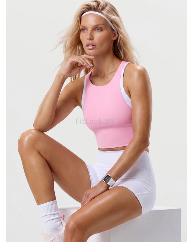 Спортивный топ-бра розовый Neverlate Edge Pink 