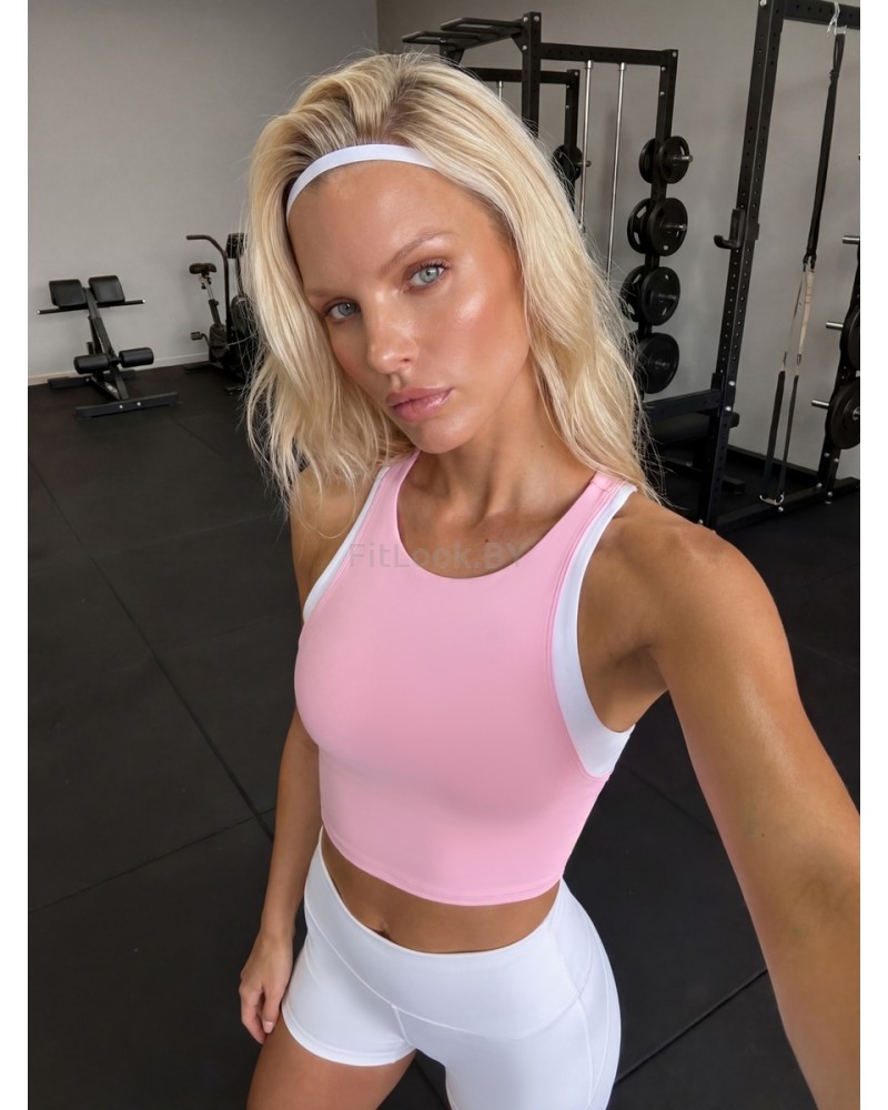 Спортивный топ-бра розовый Neverlate Edge Pink 