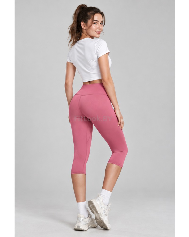 Леггинсы капри FITBASE Pure Dusty Pink