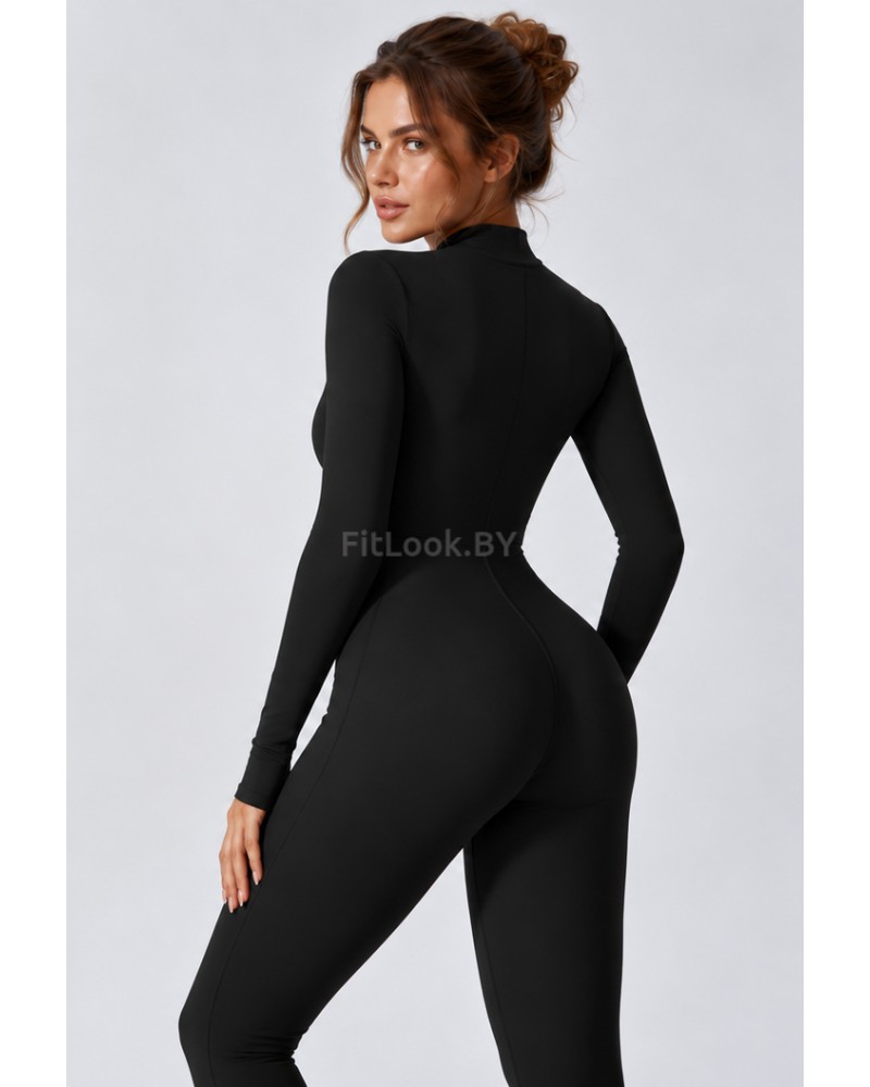 Комбинезон с длинным рукавом Zip Active LongSleeve Black