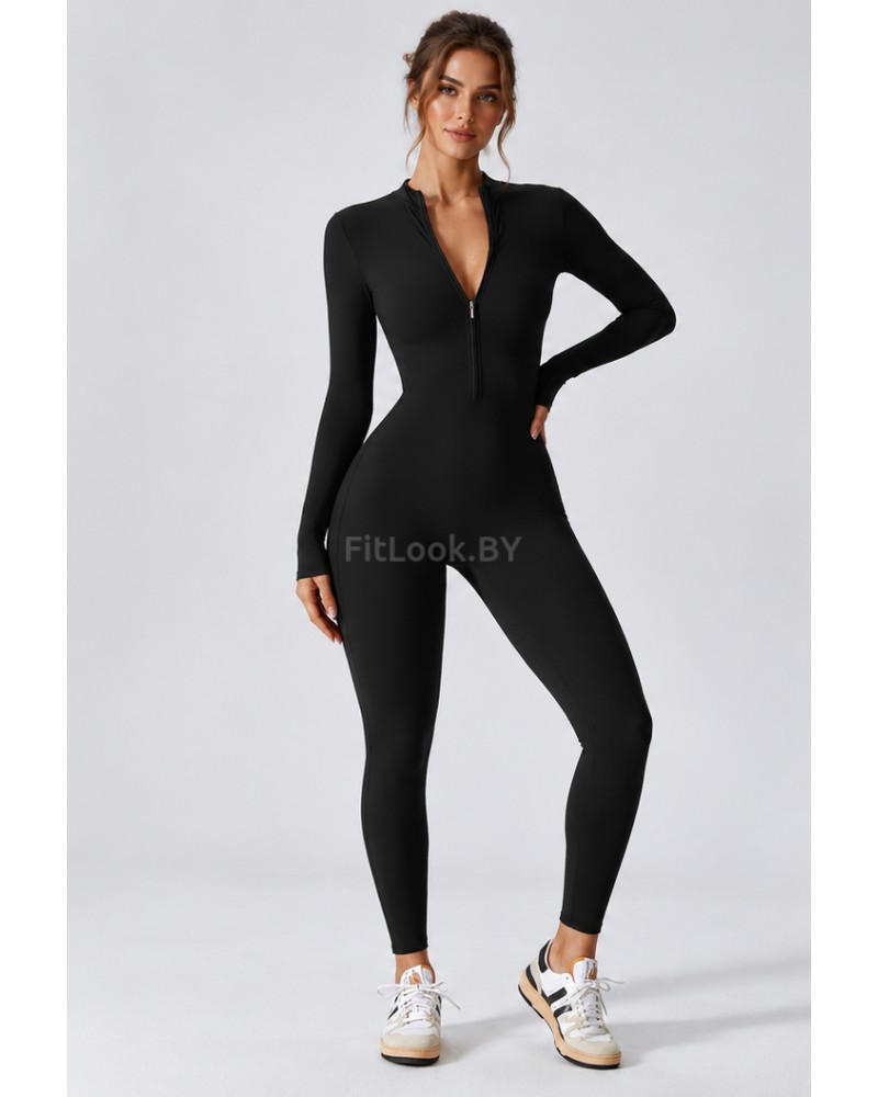 Комбинезон с длинным рукавом Zip Active LongSleeve Black