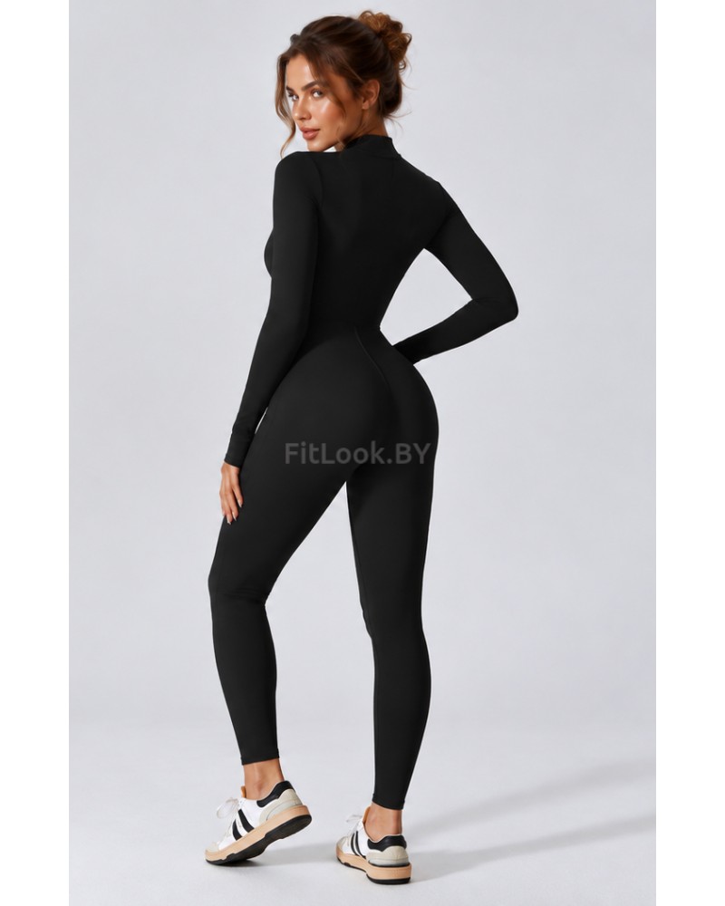 Комбинезон с длинным рукавом Zip Active LongSleeve Black