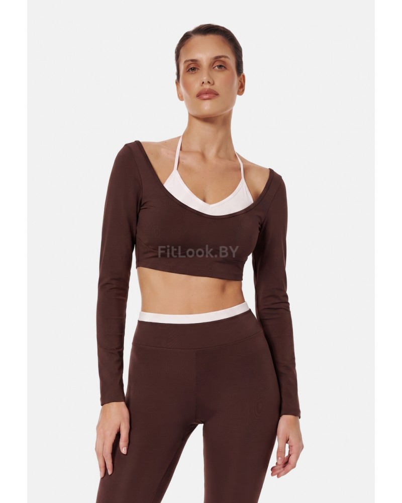 Лонгслив-топ Euphoria Mell Mocha mousse