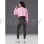 Укороченный розовый свитшот объёмного кроя Crop Pinky