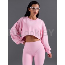 Свитшот NEVERLATE Loose Crop Pinky