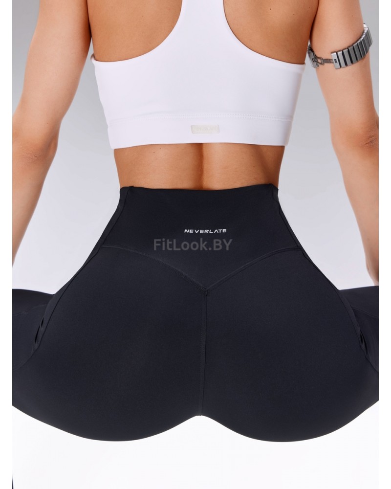 Моделирующие брюки с экстра широким поясом Power Flare Black
