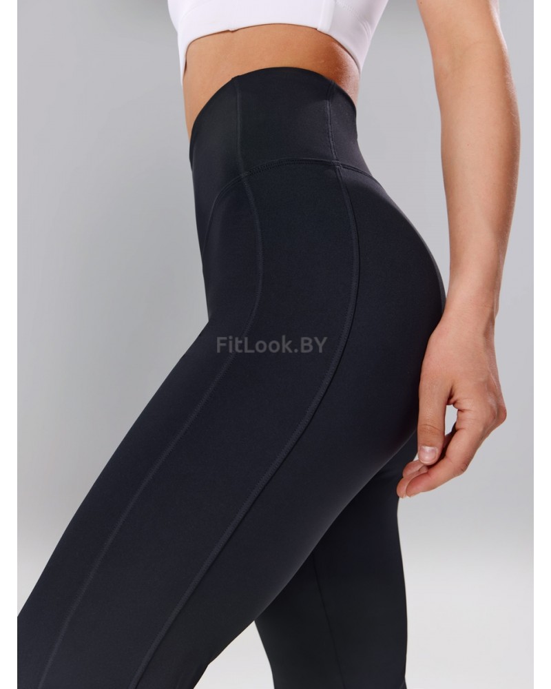 Моделирующие брюки с экстра широким поясом Power Flare Black
