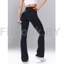 Моделирующие брюки с экстра широким поясом Power Flare Black